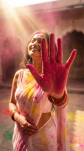 best holi ai image prompts for girls – cinematic saree color splash (2026 edition)